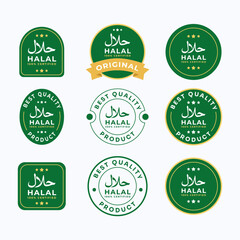 Obraz premium Halal Label Certified Vector Template Design Illustration