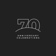 70 Years Anniversary Celebration Vector Template Design Illustration © Tobrono