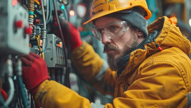 A electrician testing electrical outlets and wires which shows a thorough inspection of the electrical system.