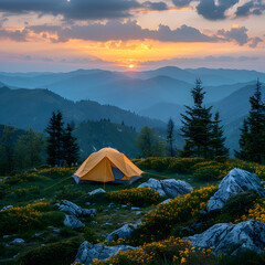 Camping in the mountains offers a unique opportunity to disconnect from the hustle and bustle of everyday life and reconnect with nature.