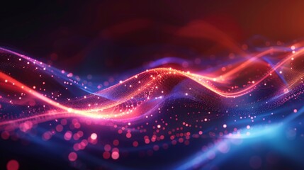 Obraz premium A colorful wave of light with red and blue streaks