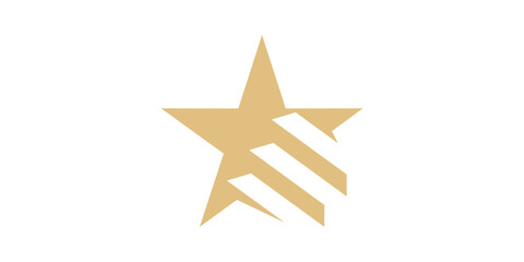 logo design combination of stars and stairs, success, career, step, logo design icon, symbol, vector, creative idea.