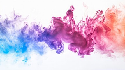 Fototapeta premium colorful dye in water on white background