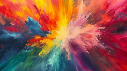 Color Emotion series. Visually pleasing composition of color burst splash explosion for works on imagination, creativity art and design