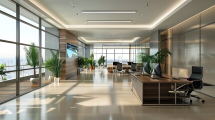 interior office company building with modern architecture

