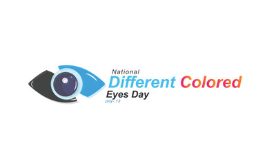 National Different colored eyes day. background, banner, card, poster, template. Vector illustration.