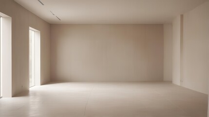 Minimalism empty room with a minimalist design and a neutral color palette. Close up