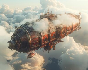 The airship is a fictional flying vehicle, usually depicted as a large cigar-shaped balloon with a passenger cabin and a number of propellers. - Powered by Adobe