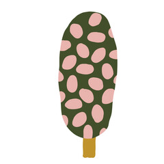 Abstract Tree With Oval Pink
