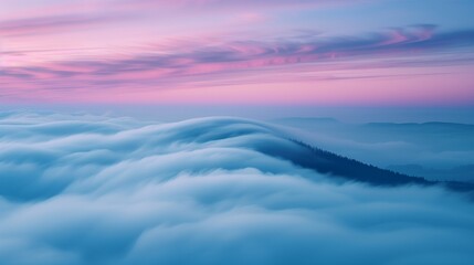 Layers of Hazy Fog Creating an Ethereal Atmosphere