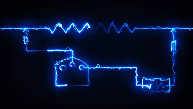 Icon of an ammeter line. Electric circuit, switch, socket, voltage meter, high voltage, wires, electricity. Vector symbol with a colorful, line style.