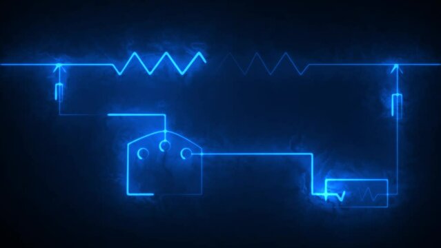 Icon of an ammeter line. Electric circuit, switch, socket, voltage meter, high voltage, wires, electricity. Vector symbol with a colorful, line style.