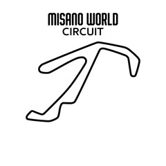  misano world circuit. circuit for motorsport and autosport. Vector illustration.	