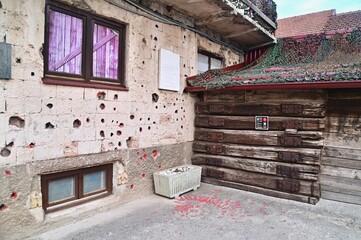 Sarajevo Rose, Symbol that Pays Tribute to Victims at the Siege of Sarajevo in Bosnia and Herzegovina