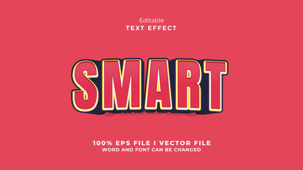 editable 3d smart text effect.typography logo