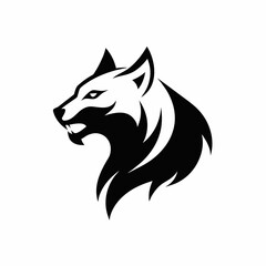          Minimalist Fierce hyena logo vector illustration.
