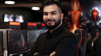 Confident Corporate Professional Overseeing Digital Analytics and Project Management