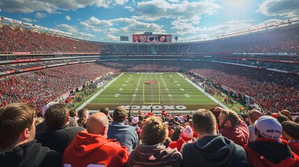 crowded football stadium