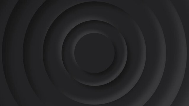 abstract black circle background, seamless loop