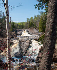 Beaver Falls, Beaver River, Beaver Bay, North Shore Highway 61, Minnesota, May 2024