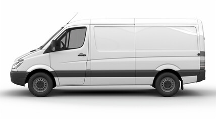 Van isolated on white background.