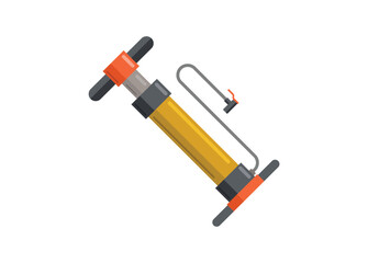 Mini bicycle pump. Simple flat illustration.