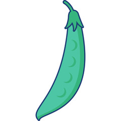 Pea Illustration Isolated Transparent Background