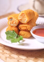 close up risoles vegetable