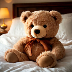 teddy-bear-on-the-bed