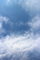 blue sky with white, soft clouds