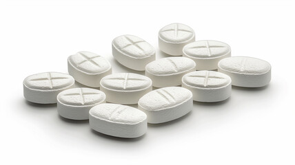 Medicine pill isolated on white background.