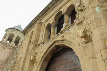Close up Svetitskhoveli Cathedral or Cathedral Living Pillar, Mtskheta, Georgia