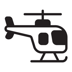 helicopter glyph icon