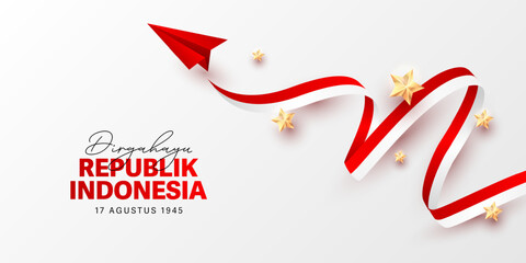 Indonesia independence day celebration template design, Dirgahayu republik indonesia