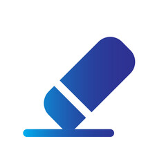 Eraser icon in trendy flat style isolated on white background. Eraser silhouette symbol for your website design, logo, app, UI. Vector illustration, 