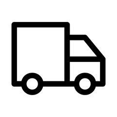 Vector transport logo truck icon on white background.