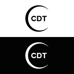CDT logo. C D T design. White CDT letter. CDT, C D T letter logo design. C D T letter logo design in FIVE, FOUR, THREE, style. letter logo set in one artboard. C D T letter logo vector design.