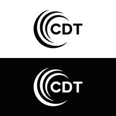 CDT logo. C D T design. White CDT letter. CDT, C D T letter logo design. C D T letter logo design in FIVE, FOUR, THREE, style. letter logo set in one artboard. C D T letter logo vector design.