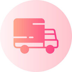 delivery truck gradient icon