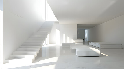 staircase in a modern building. Generative AI