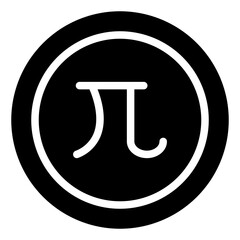 Pi Icon in Glyph Style