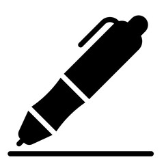 Pen Icon in Glyph Style