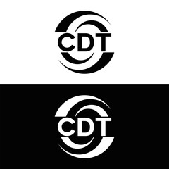 CDT logo. C D T design. White CDT letter. CDT, C D T letter logo design. C D T letter logo design in FIVE, FOUR, THREE, style. letter logo set in one artboard. C D T letter logo vector design.