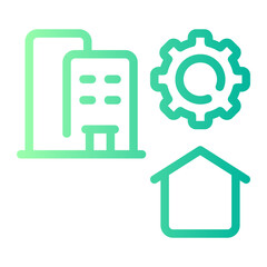 hybrid work gradient icon