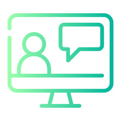 online meeting gradient icon