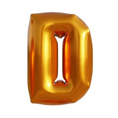 3d illustration gold effect letters