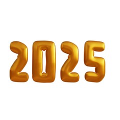 3d illustration of gold effect numbers