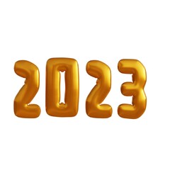 3d illustration of gold effect numbers