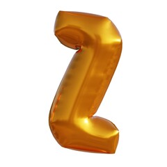 3d illustration of gold effect numbers