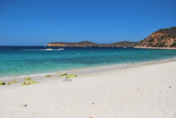 Paisajes marinos en el parque nacional Mochima,estado Sucre Venezuela.